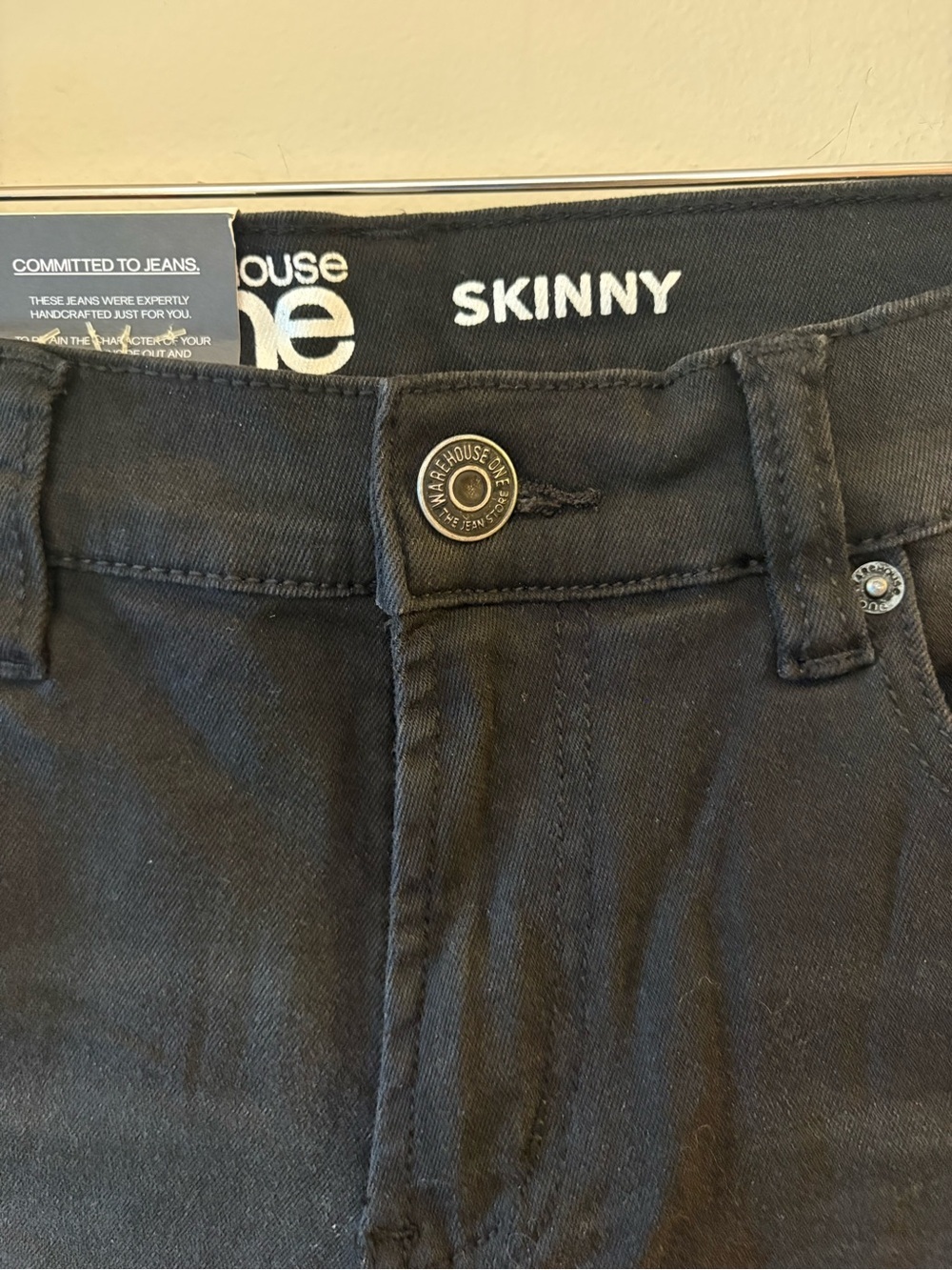 Warehouse One Women’s Black Skinny Jeans, Sz 30. NWT - Picture 4 of 11